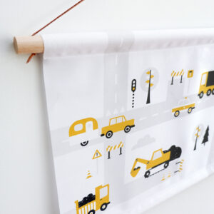 textielposter voertuigen oker geel ANNIdesign 02