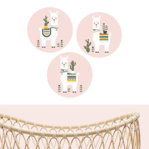 behangcirkel set lama oud roze ANNIdesign 02