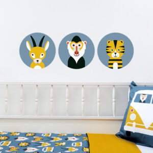 behangcirkel set safari jeans blauw ANNIdesign 02