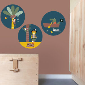 muurcirkel set piraat donker blauw ANNIdesign 02