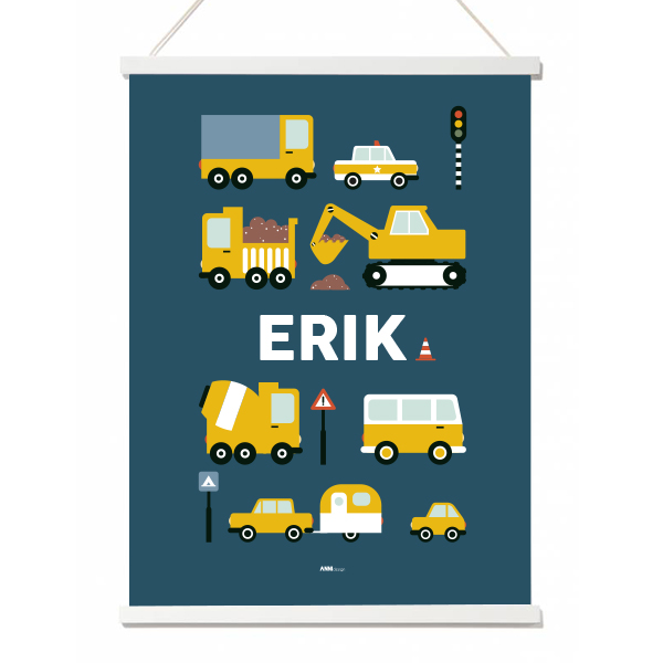 poster xl on the road met naam_donker blauw ANNIdesign 01