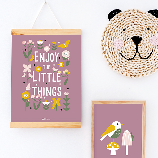 poster enjoy the little things oud paars ANNIdesgin 01