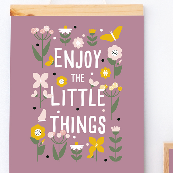 poster enjoy the little things oud paars ANNIdesgin 02