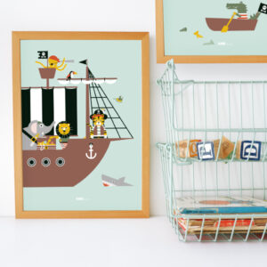 poster piratenschip old green ANNIdesign 01