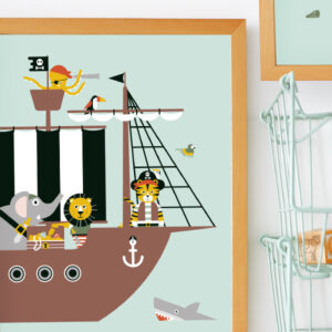 poster piratenschip old green ANNIdesign 02