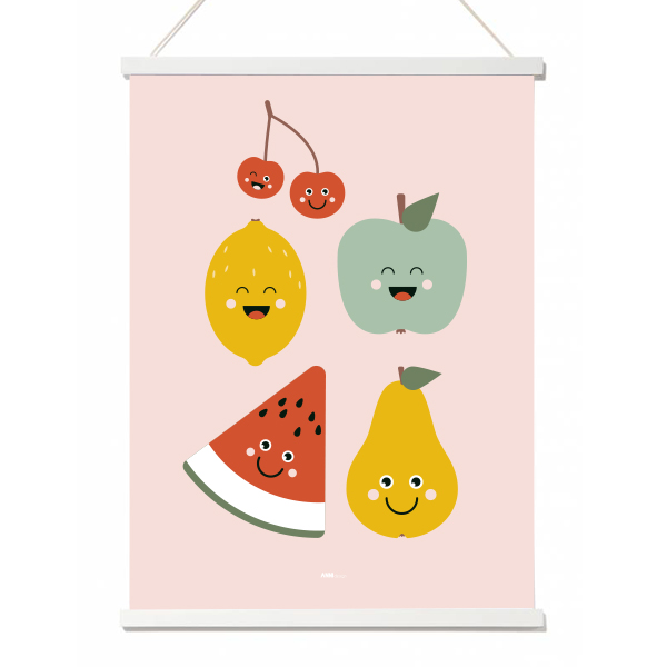 poster xl smile fruit oud roze ANNIdesign 01