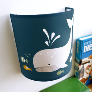 Wandlamp Walvis Zee dieren donker blauw ANNIdesign 01