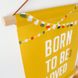 textielposter lama loved oker ANNIdesign 02