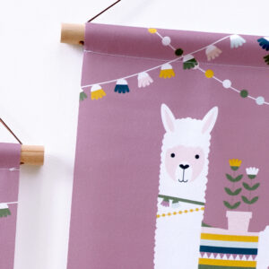 textielposter lama oud paars ANNIdesign 02