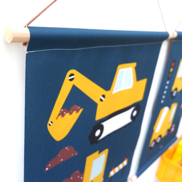 Textielposter On the road Graafmachine donker blauw ANNIdesign 02