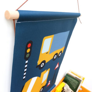 Textielposter On the road Vrachtwagen donker blauw ANNIdesign 02