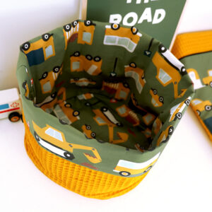 commodemandje on the road olijf groen wafelstof oker geel ANNIdesign 02