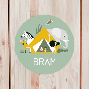 deursticker wildlife bleek groen ANNIdesign_02