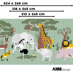 behang wildlife bleek groen ANNIdesign 03