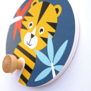 kapstok jungle tijger donker blauw 1 haak ANNIdesign 02