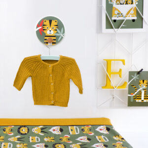 kapstok jungle tijger olijf groen 1 knop ANNIdesign 01