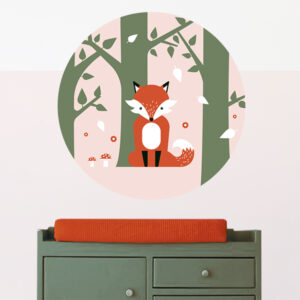 Behangcirkel Vos oud roze ANNIdesign 01