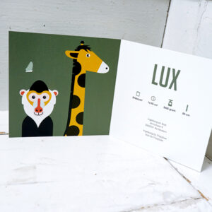 Geboortekaart safari dieren olijf groen ANNIdesign 02
