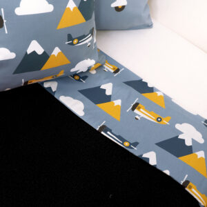 Teddydeken Piloot jeans blauw teddy zwart ANNIdesign 02