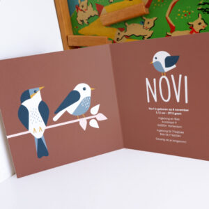 geboortekaart vogel terracotta bruin ANNIdesign 02