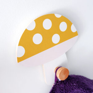 kapstok Paddenstoel oker geel 1 haakje ANNIdesign 02