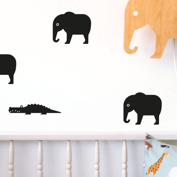 muurstickers A4 wildlife olifant en krokodil ANNIdesign 03