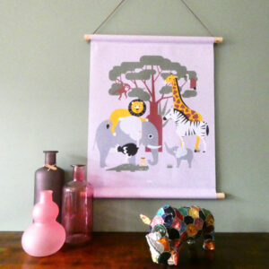 Textielposter Wildlife lila 45x60 ANNIdesign 02